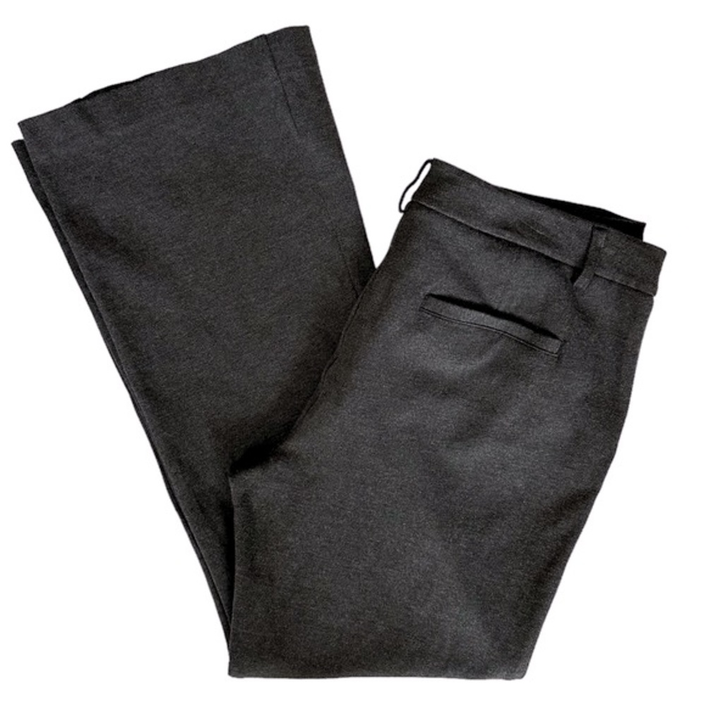CAbi Pants Promotion Trouser Style Heathered Gray Flared Ponte Knit Size 14